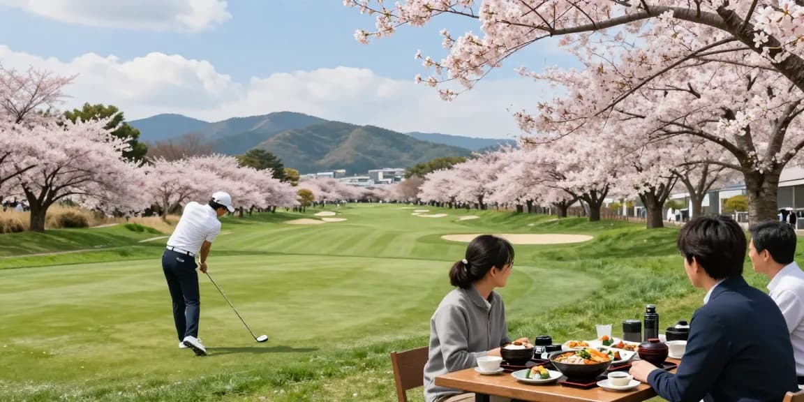 Pengalaman golf bro178 di Kato City dengan pemandangan bunga sakura dan kuliner lokal