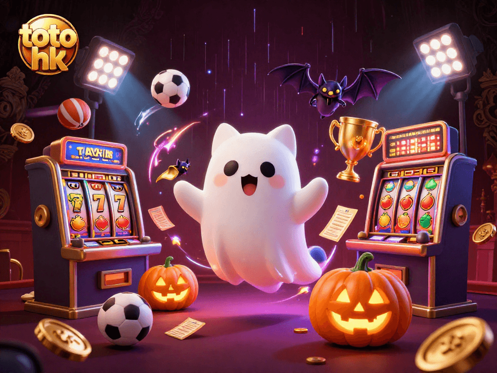 Menangkan toto hk dengan keberuntungan cat hantu di kasino berhantu, saat ia melayang di antara slot dan bola olahraga.