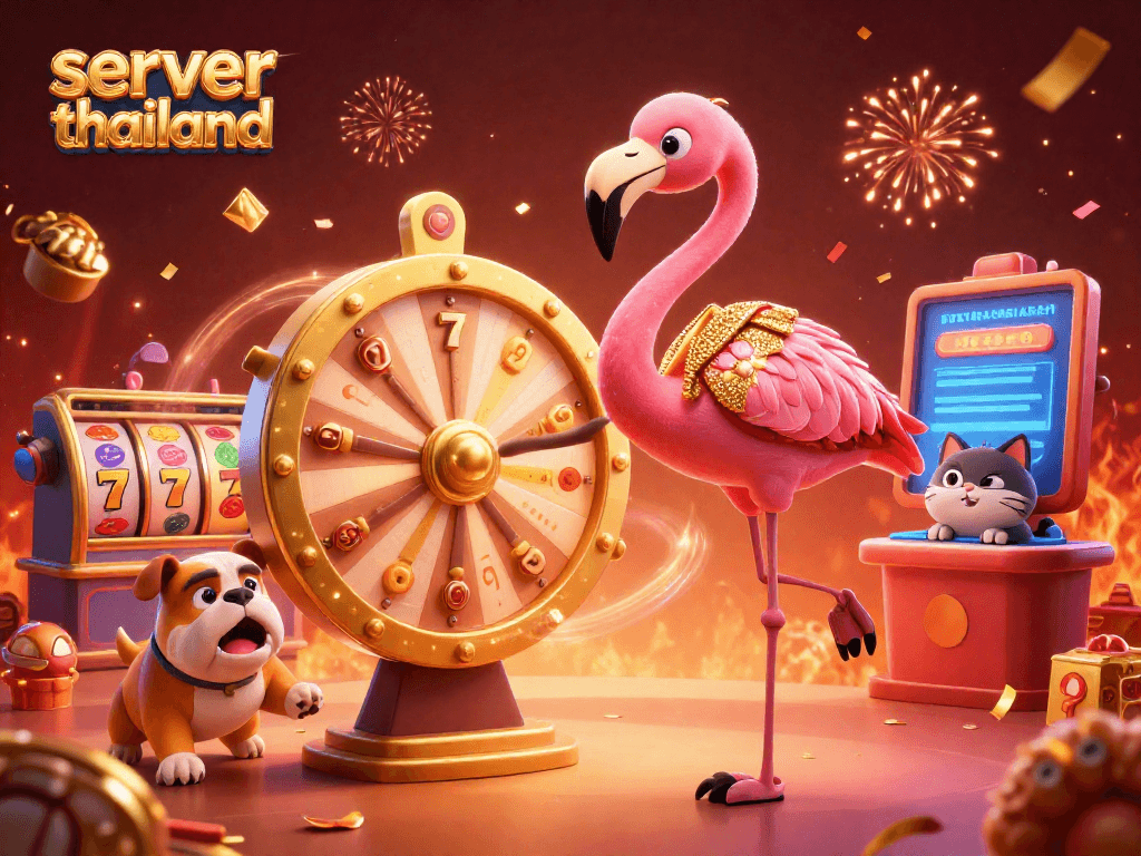 Permainan seru di server thailand dengan slot jackpot dan karakter animasi menarik.