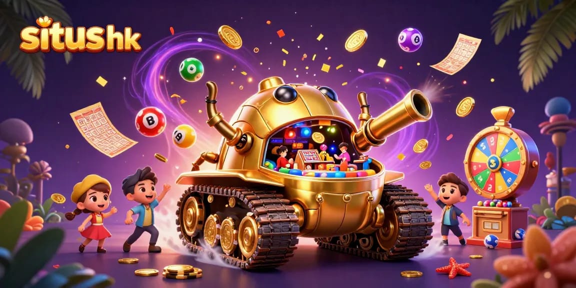 Menangkan permainan situs hk dengan visual kasino mini di tank emas yang spektakuler.