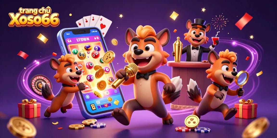 Engage in thrilling moments at trang chủ Xoso66 with a lively comedy casino showcase featuring hyenas.