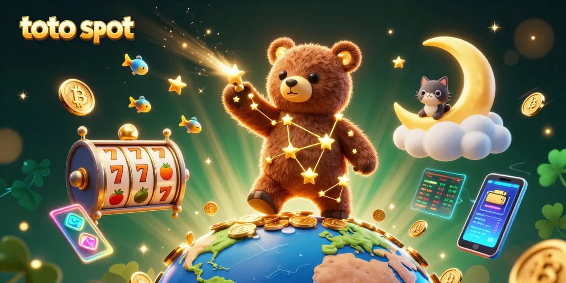 Memenangkan hadiah di toto slot dengan bintang berkonstelasi membawa koin dan elemen permainan yang bersinar