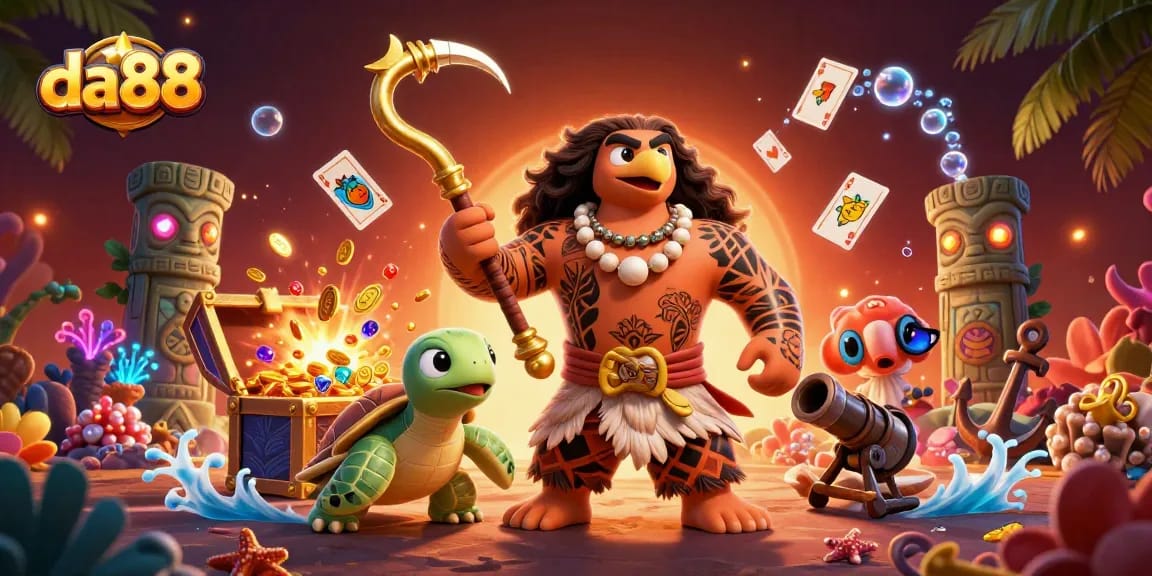 Play exciting da88 slots with vibrant characters and rich underwater treasures.