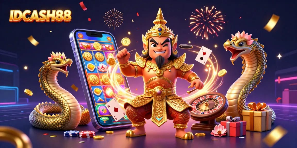 Engage with IDCASH88 and the thrilling world of online gaming through vibrant visuals and dynamic gameplay.