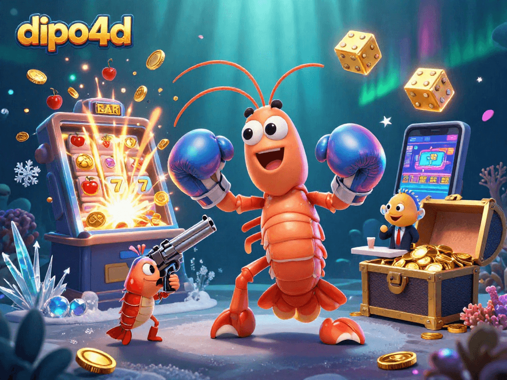 Spin to win with DIPO4D's exciting jackpot slot games and vibrant casino elements.