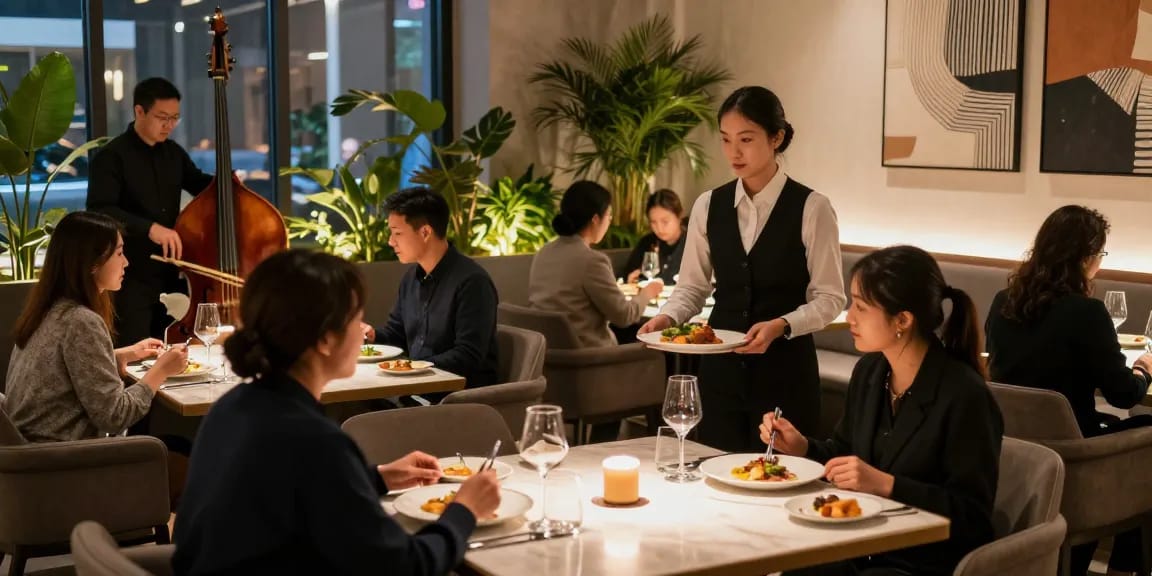 Sydney303 Login at a modern dining experience in TrestleOnTenth with elegant table settings and guests enjoying gourmet dishes.