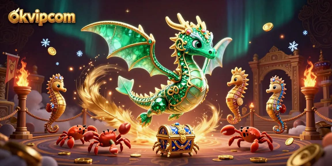 Experience unparalleled gaming excitement with okvipcom's vibrant 3D fantasy betting illustration featuring unique characters.