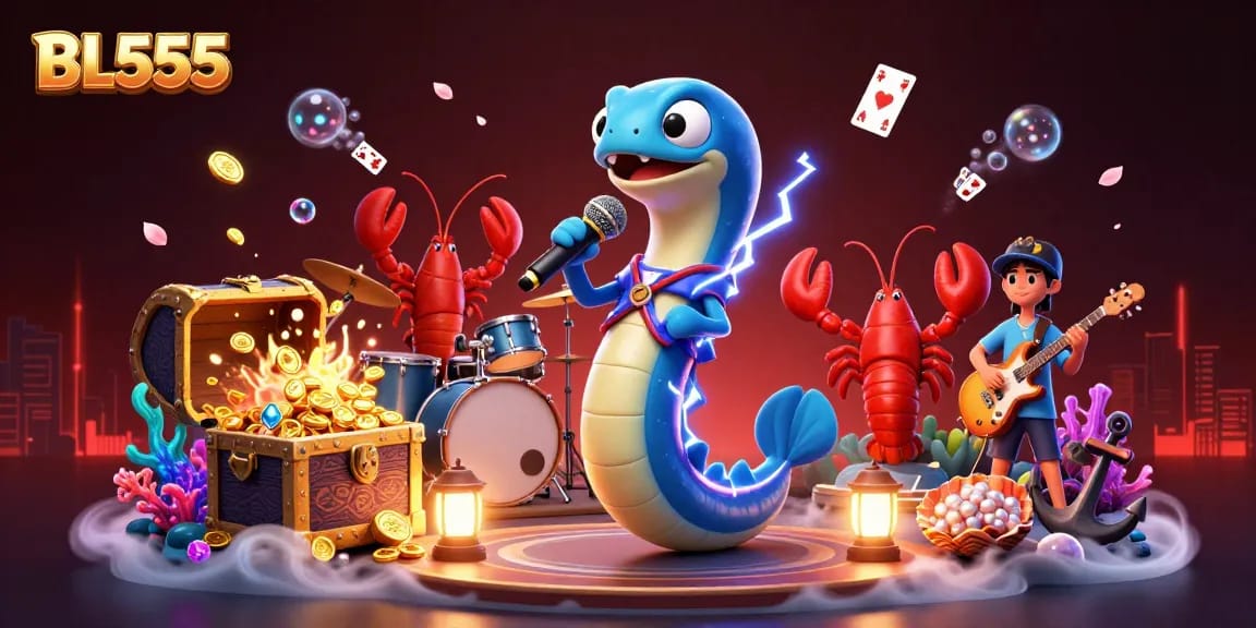Experience the thrill at BL555's underwater casino with vibrant characters and stunning visuals.