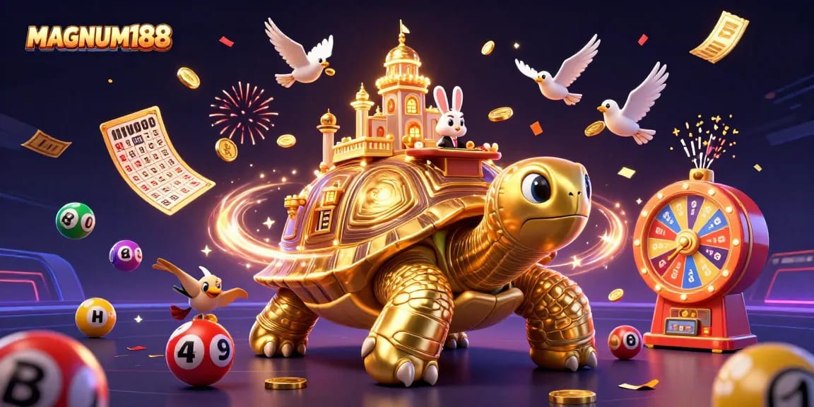 Experience exhilarating wins with MAGNUM188 in this colorful casino fantasy scene!