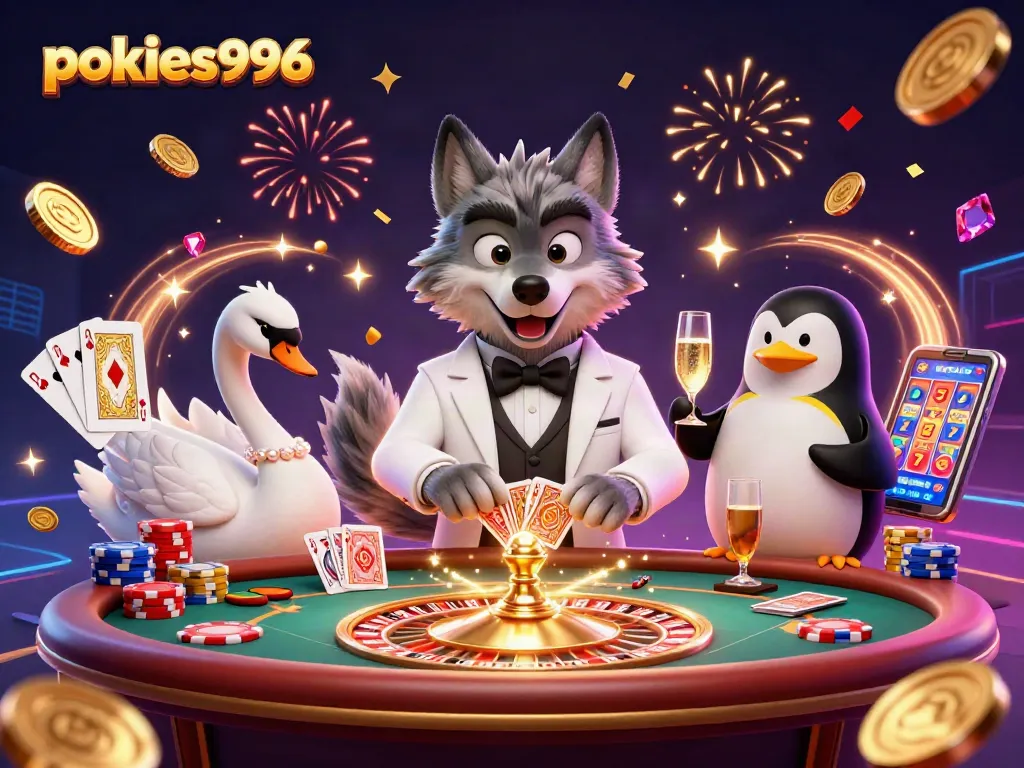 Experience high-stakes excitement at pokies996 with 3D casino characters celebrating big wins!