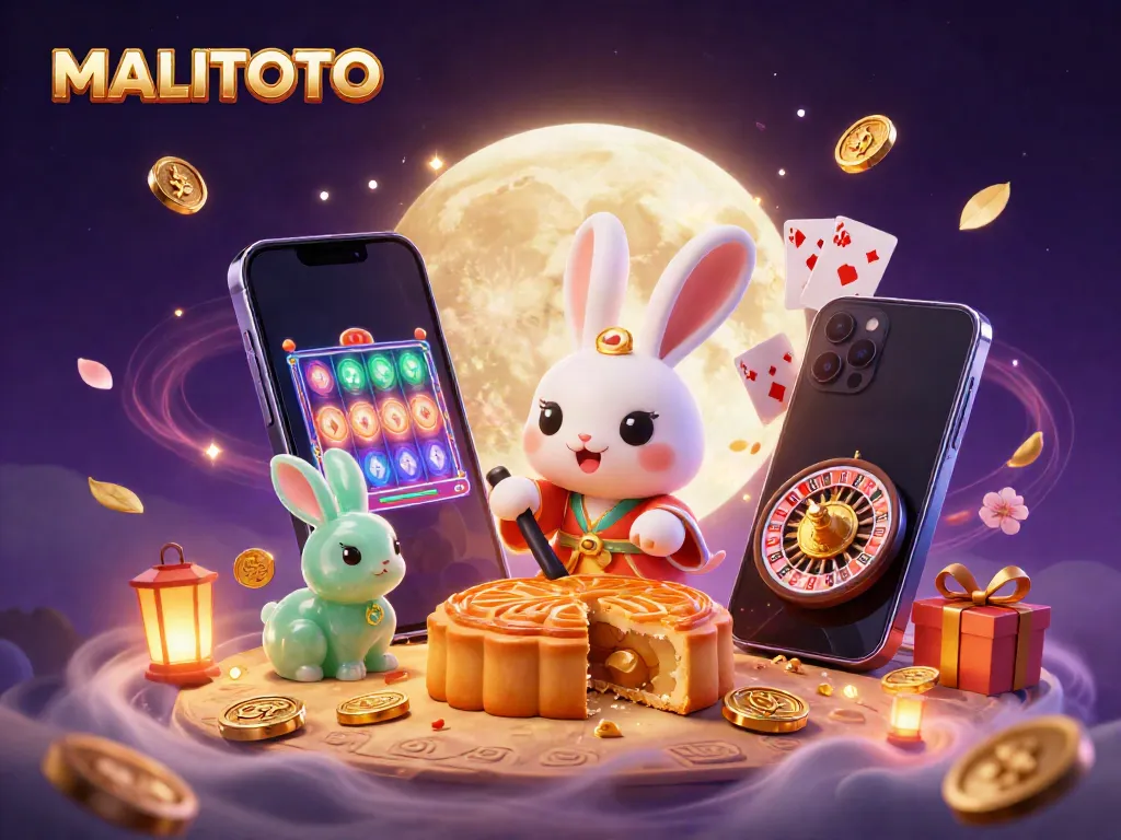 Experience the lunar-themed gambling world of MALITOTO with mythical characters and vibrant casino elements.