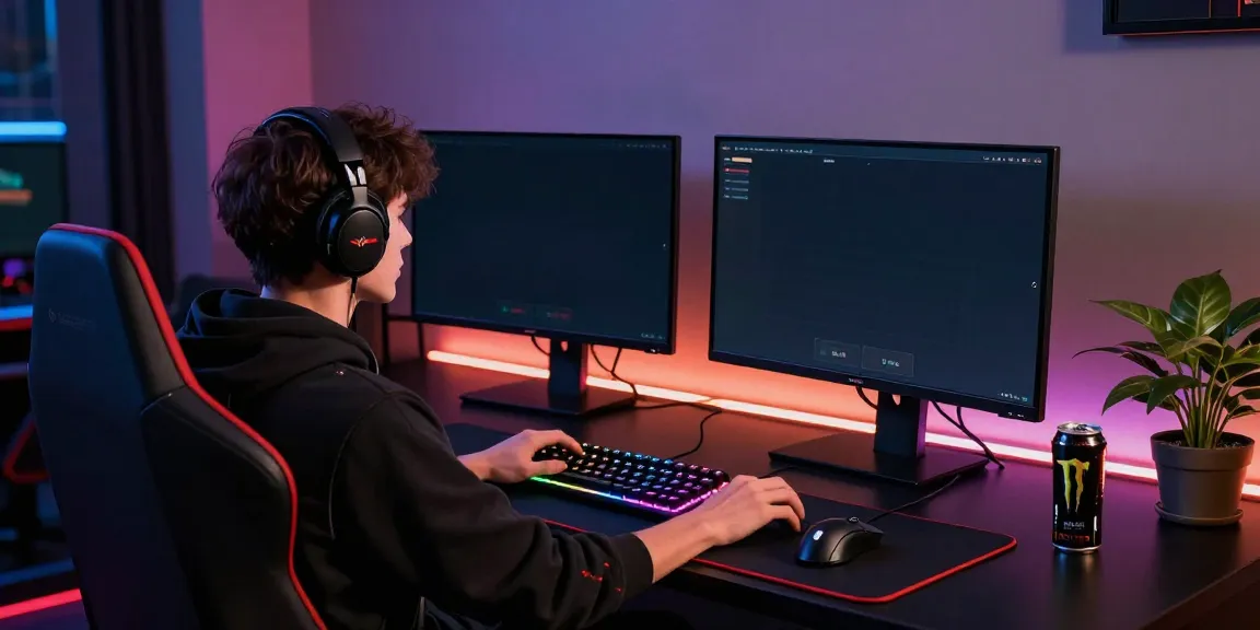 Gamer menggunakan bukumimpi138 login di ruang permainan modern dengan aksesori gaming