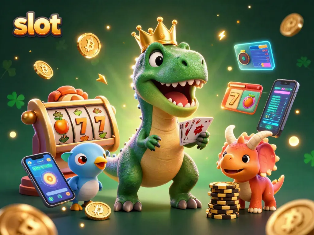 Engage in slots action with vibrant characters, showcasing thrilling gaming elements in a colorful casino scene.