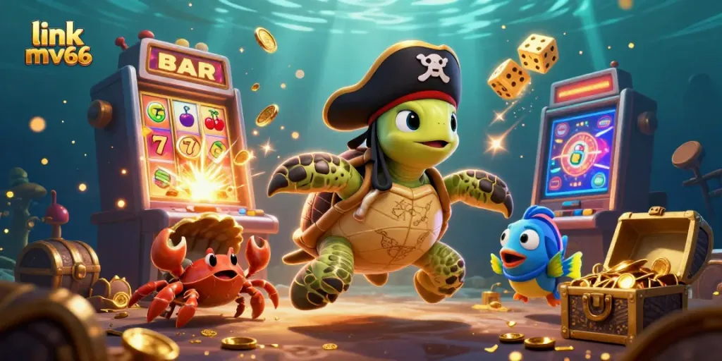 Experience thrilling wins at link mv66 with a dynamic casino slot adventure illustration featuring vibrant characters.