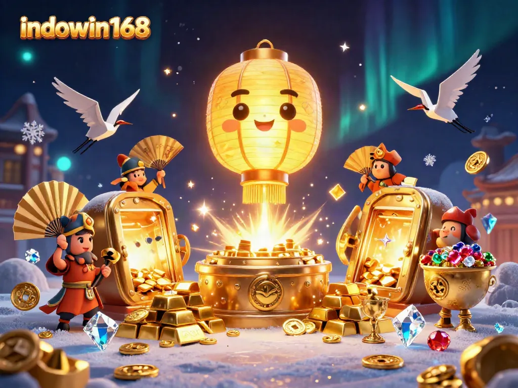 Indowin168 menyajikan suasana kasino dengan tema shio, menampilkan lampion mengilap dan elemen emas berlimpah.