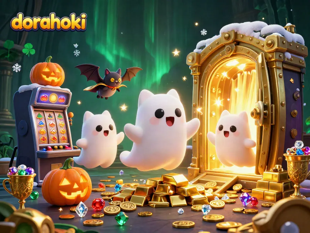 Dorahoki menghadirkan kucing hantu dan kelelawar di kasino berhantu untuk kemenangan yang lebih tinggi.