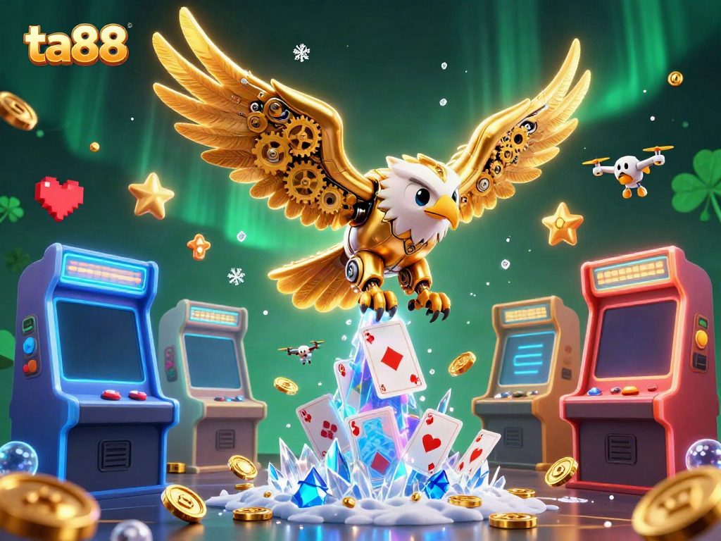 Experience thrilling gameplay with ta88 in a captivating 3D casino illustration featuring dynamic gaming action.