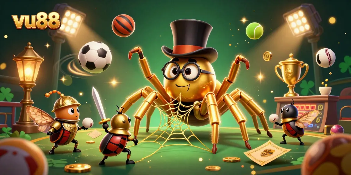 Experience thrilling bets with vu88 in a vibrant 3D scene featuring dynamic casino elements.