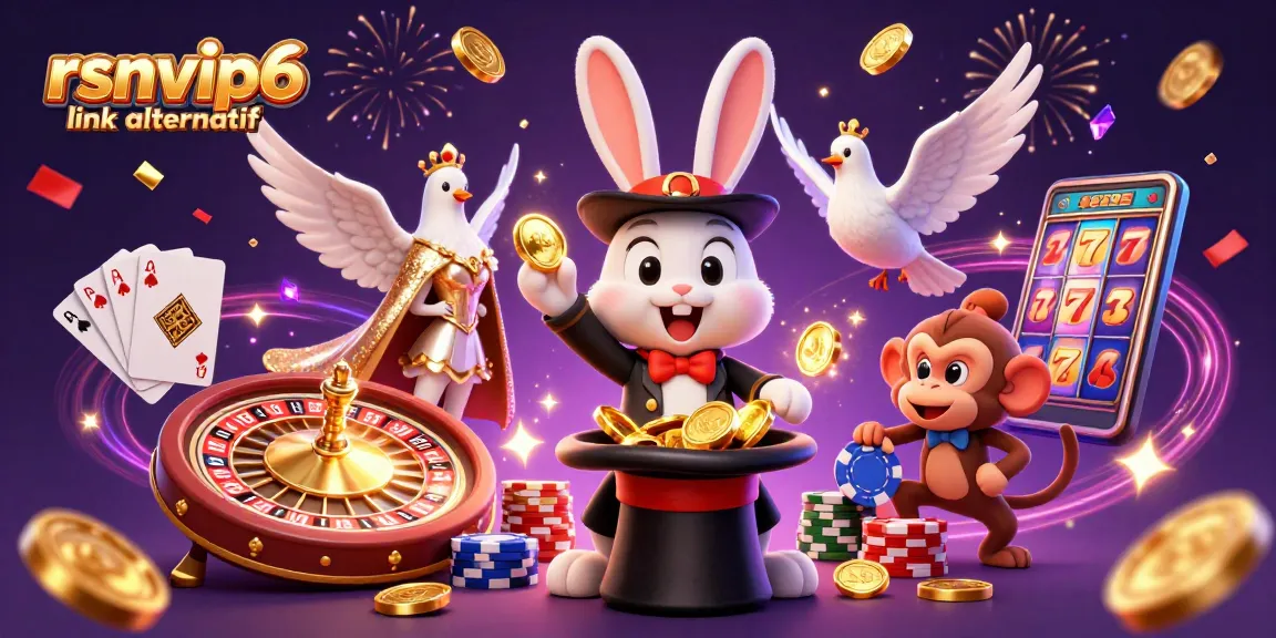 Experience the thrill of rsnvip6 link alternatif with a magical casino scene filled with treasures.