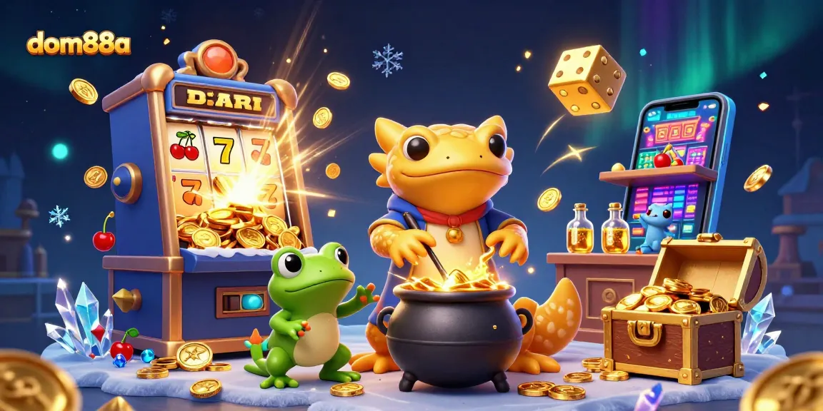 Experience top-tier gaming with dom88a's immersive casino scene filled with treasures and action.
