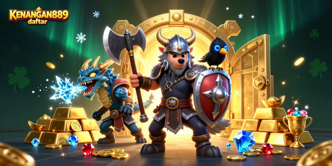 Spin the reels and explore KENANGAN889 daftar’s treasure with animated warriors and dragons!