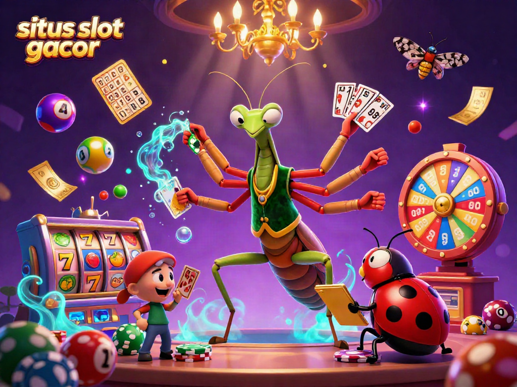 Menangkan permainan di situs slot gacor dengan ilustrasi mengasyikkan kartu dan slot ceria.