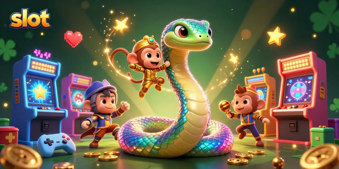 Engaging slot experience with a colorful and dynamic scene featuring a rainbow serpent and monkey king.