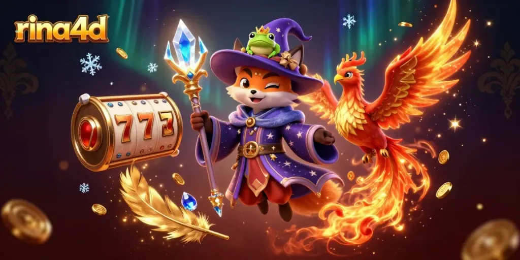 Engage with thrilling RINA4D slot adventures featuring a wizard fox and phoenix.