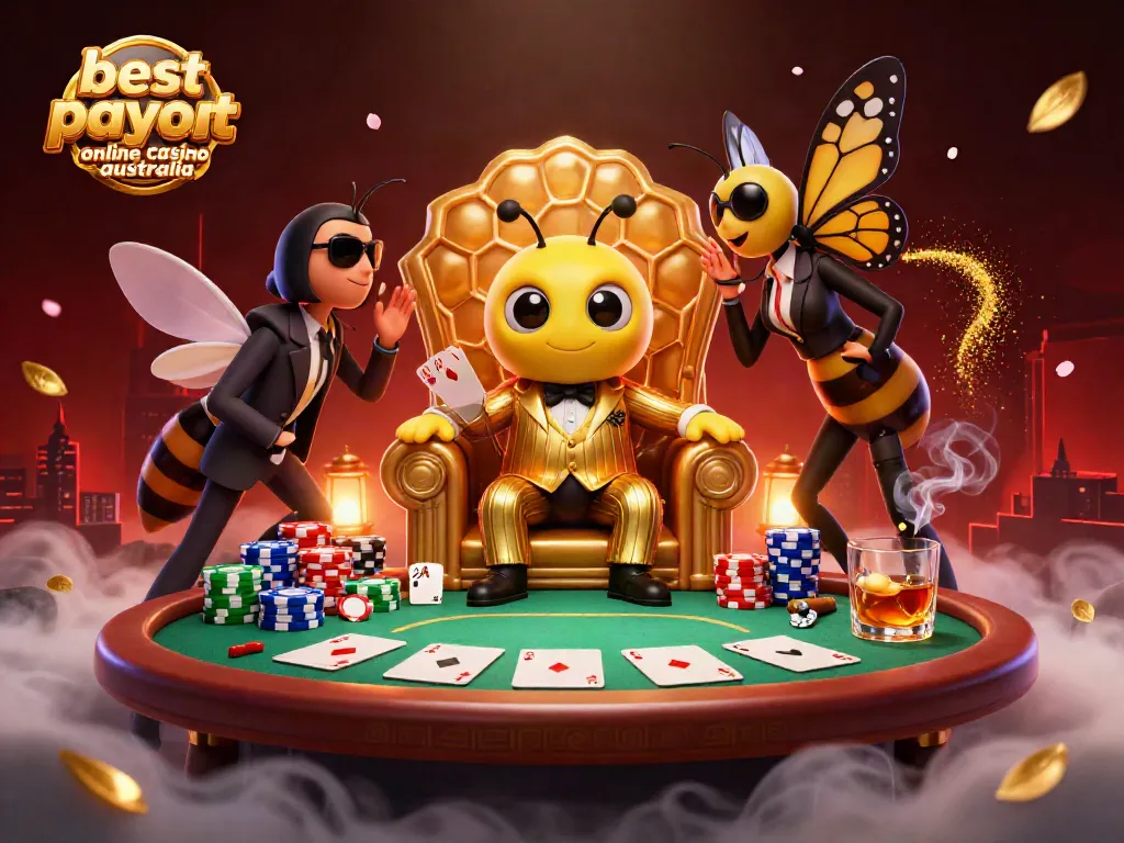 Experience the excitement of the best payout online casino Australia in this vibrant 3D casino illustration.