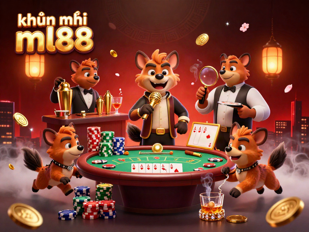 Experience the excitement of khuyến mãi ml88 with hyenas in a vibrant casino setting.