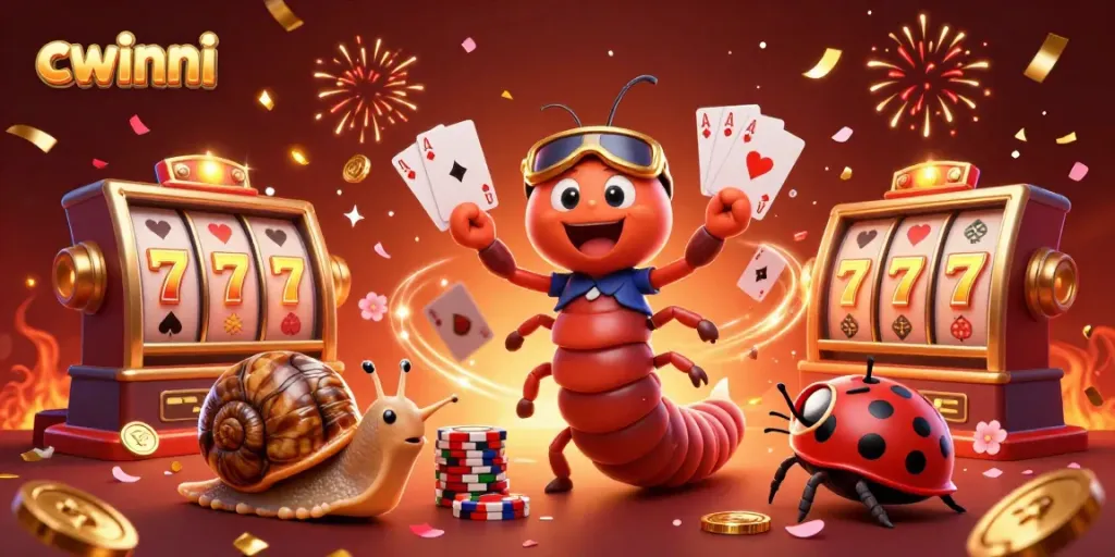 Experience the thrill of cwinni with vibrant slot games and engaging characters in a dynamic casino scene.